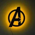 3D Avengers Wall Lamp, LED Gaming Room Wall Décor. 