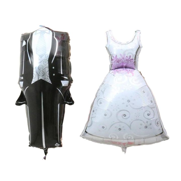2 pcs New Bridegroom Groom Bride Balloon Wedding Decoration Aluminum Foil Balloon Wedding Balloons Marriage Decoration Balloon,-(K.S.)