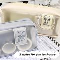 Cute Snoopy Pencil Case Double-layer Zipper Waterproof Pencil Bag Large Capacity Transparent Frosted Storage Bag Pen Box Stationery. 