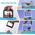 Mini Aquarium Fish Tank With LED Lamp Light Betta Fish Fighting Cylinder Small Aquariums Stackable Rumble Fish Cylinder. 