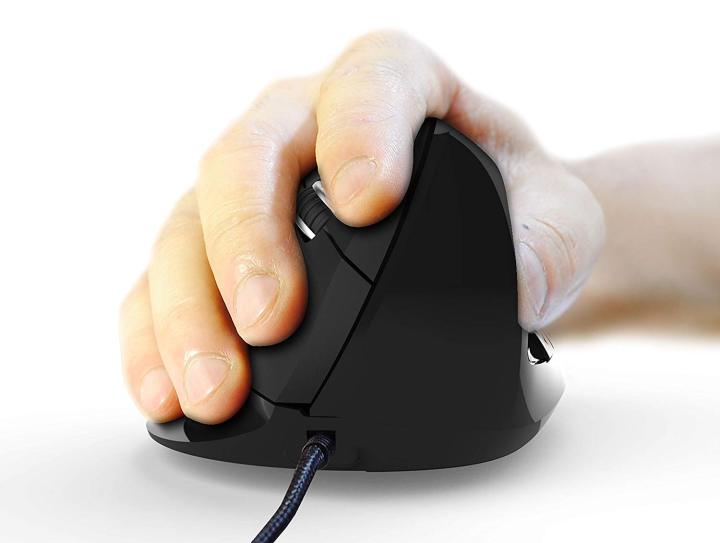 PORTTU 6D USB Wireled Vertical Ergonomic Optical Mouse, 800/1200 /1600DPI, 6 Buttons - Black ORIGINAL UK ZONE STOCK
