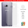 Samsung Galaxy S8 Plus Skin/Wrap 360 Protection Carbon fiber/ Matte/ Transparent/ Leather Back And Sides Included Camera Skin. 