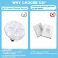 Portable Washing Machine Mini Portable Ultrasonic Laundry Cleaning Washing Machine - USB Turbo for Sock, Underwear, Small Rags, Towel washer - Travel, Camping, Business Trip. 