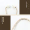 2pcs Curtain Tiebacks Draperies Pearl Magnetic Tiebacks Braided Straps Ball Buckles Punch Free Curtains Hold Clips Curtain Accessories. 