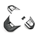Steering Wheel Cover Trim Kit for Yaris 2023 2024 Southeast Asia Version Interior Spare Parts Carbon Fiber. 