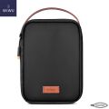 WIWU Minimalist Tech Pouch Travel Electronic Organizer Bag, Waterproof Electronics Accessories Pouch Bag for Apple Pencil, Hard Drives, Power bank, Cable, Charger, Phone, USB, SD Card (Black). 