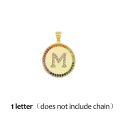 Round Coin Initial Name Necklace For Women Gold 26 Alphabet Jewelry S Rainbow Letter Necklace Collar Iniciales. 