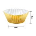 100pcs Foil Disposable Cupcake Liners Aluminum Thickened Baking Muffin Cups Cases Accessories. 