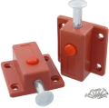 Cabinet Door Push to Open Plastic Metal Latch Bolt Lock, Push Button Spring Load Automatic Door Bolt Latches Lock,. 