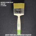 Rubina Wide Flat Brushes Best for Oil and Acrylic Paints (Available in 1inch, 2inch, 3inch and 4inch). 