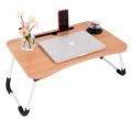 Foldable E-Laptop Bed Pro Table Computer Table Floor table Laptop table Drawing desk Bed Table Foldable Table Notebook Stand Reading Holder Breakfast Serving Bed Tray with Tablet Slots 40 x 60 cm or 16 x 24". 