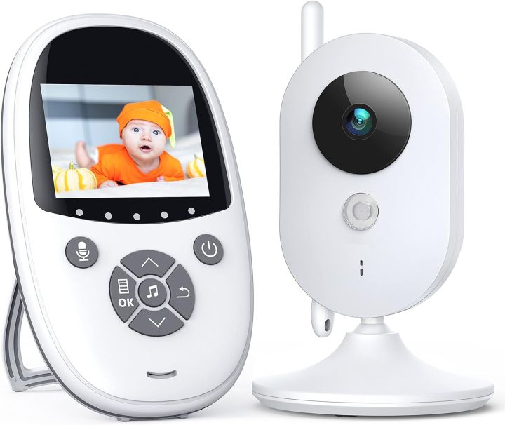 Victure BM24 Baby Monitor 2.4 GHz Video Baby Monitor with Camera, Auto Night Vision VOX Auto Wake-up Mode 2-Way Intercom Talk Temperature Sensor and Lullabies