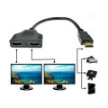1080P HDMI Port Male to 2 Female 1 In 2 Out Splitter Cable Adapter Converter. 