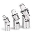 Universal Joint, Joint Adapter Ratchet Socket, Universal Sleeve Manual Tool Designed for All The Hexagonal Side Handle,3 Sizes Available 1/4-Inch, 3/8-Inch, 1/2-Inch Drive Set. 