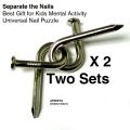 Twisted Nails Puzzle Magic Trick - Bent Nail Puzzle - Brain Puzzles for Kids - Brain Teasers Puzzles. 