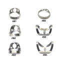 Export Quality Stainless Steel Dental 6Pcs Universal Rubber Dam Brinker Clamps Lower-Upper Anterior Clamp B1 to B6 Kit. 