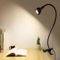 USB Power Clip Holder LED book light Desk lamp 1W Flexible Bed Reading Book lights Table lamp for the study room bedroom living. 