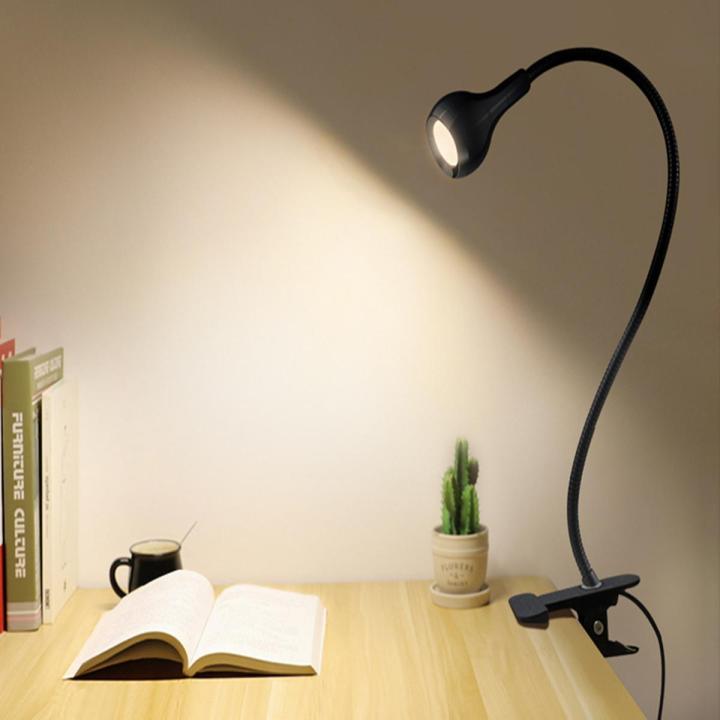 USB Power Clip Holder LED book light Desk lamp 1W Flexible Bed Reading Book lights Table lamp for the study room bedroom living