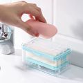 Z.M.   Soap Bubble Box 2 In 1 Cleaning Storage Box Roller Spring Drainable Ventilation Soap Dishes. 