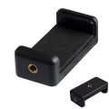 Universal Fixed Mobile Phone Clip Holder with 1/4” Screw Mount – Tripod, Selfie Stick & Ring Light Compatible Bracket. 