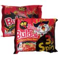 Samyang Pack of 2 Spicy Combo RED (2X+3X) 2 Pieces, Red 3X Spicy+Red 2X Spicy 270 grams Instant Noodles Korean Ramen Imported Noodles Hot Chicken Flavor Ramen. 