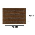 Handmade Natural Coconut Coir Striped Design Doormats Large Size Long Lasting, Main Entrance Rug with Anti Skid for Indoor, Outdoor, Kitchen, Home and Office - 50 x 80  cm & 60X90 cm (Beige). 