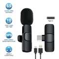 Wireless Microphone – K8 Wireless Microphone – Clip-on Lavalier Mic with Type-C & Lightning Receiver – Noise Reduction, Clear Sound & Long Battery Backup – Plug & Play Mic for Android, YouTube, TikTok, Vlogging, Interviews & Live Streaming. 