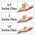 Giant Wooden Dice Handful Dice 2.5 inches (Pack of 2). 