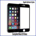 Apple Iphone 6 Plus Black Color Complete Tempered Glass. 