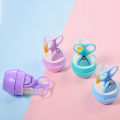 4Pcs/set Baby Nail Care Set Cute Cartoon Child Scissors Infant Nail Clipper Daily Newborn Nail Shell Shear Manicure Kit. 