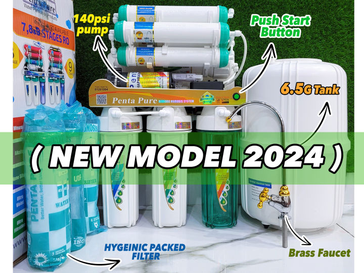 PENTAPURE NEW 2024 MODEL 8 STAGE 100GPD WATER PURIFIER REVERSE OSMOSIS RO PLANT HOME RO WATER FILTER