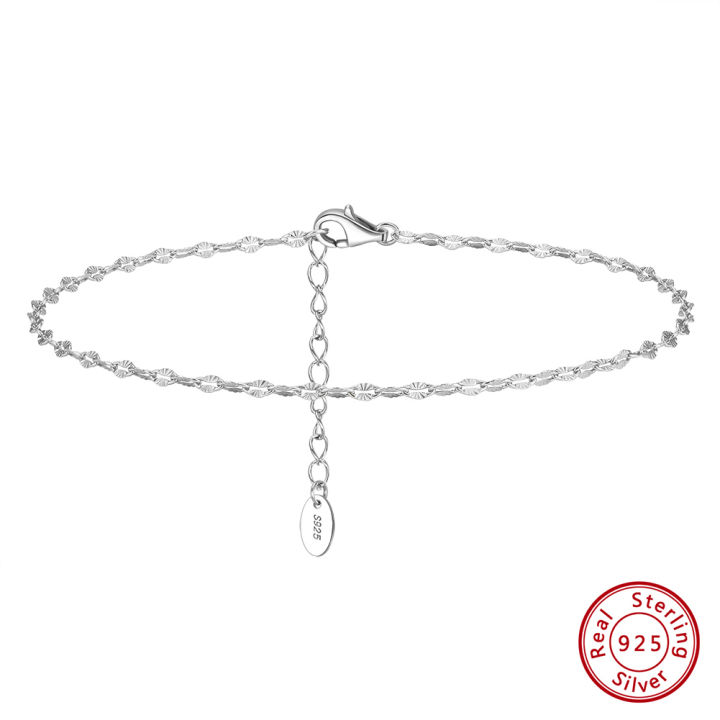 ORSA JEWELS 14K Gold Butterfly Chain Anklets 925 Sterling Silver Fashion Women Summer Foot Bracelet Ankle Straps Jewelry SA40