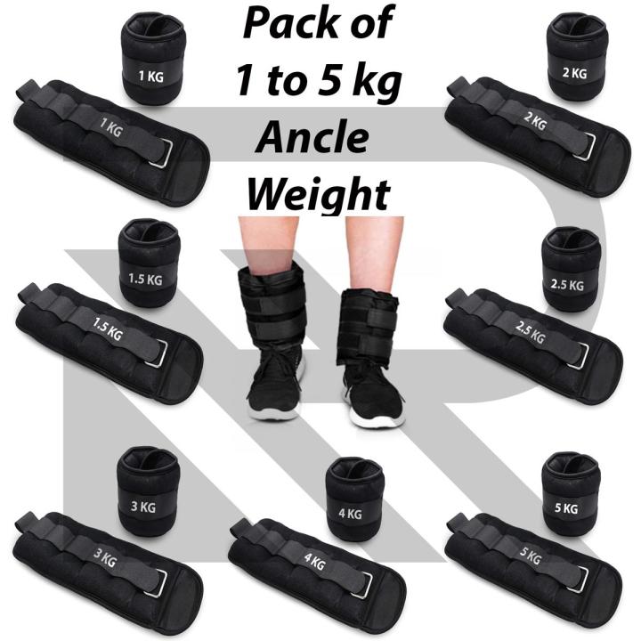 ANKLE WEIGHTS Pack of 1 to 5 kg, Weight Bearing Ankle wrist Strap Leg Strength Resistance Bands for Speed Training Running Exercise Workout Fitness Band