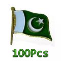Pakistan Flag Metal Badge 100 pieces | Lapel Pin | Badge For Pakistani | 14 August Badge. 