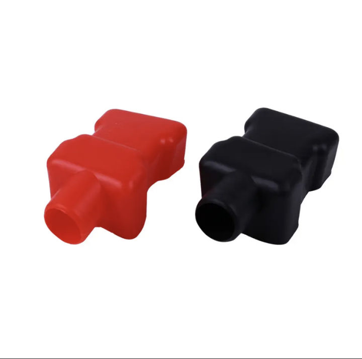 Battery Terminal Boot, Top Post Cover, Rubber, Red and Black Each