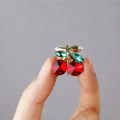 Lovely Small Cherry Hair Claw Clip Accessories For Women Girls Candy Rhinestones Hairpin Crab. 