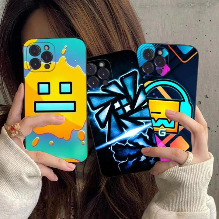 Game Geometry Dash Phone Case Silicone Soft For Iphone 15 14 13 12 11 Pro Mini XS MAX 8 7 6 Plus X XS XR Cover