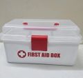 Bandage Box with Extra Tray & Compartments | Medical Storage Organizer. 