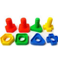 50Pcs/Set Nuts Bolts Toy Building Blocks Colorful Educational Plastic DIY Smooth Edge Bricks Toys for Toddlers. 