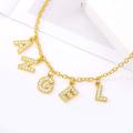 Crystal Collier Daddy Choker Necklace Women AAA Zircon Gold Chain Baby Angel Necklace Charm Chains Collares Jewelry Couple Gift. 