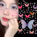 SF Self Adhesive Butterfly Face Eye Sticker 3D Black Butterfly Makeup Patch Diamond Facial Decoration. 