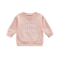 Brondwell Brother Sister Long Sleeves Pullover, Front Letter Print Sweatshirt, Round Neck Loose Tops. 