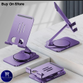Alloy Mobile Stand K81, Foldable Adjustable Universal Mobile Stand for Phones and Tablets, Flexible Holder with Adjustable Height, Anti-Slip, Anti-Scratch Design, Compact and Portable, Adjustable Cell Phone Stand, Foldable Phone Holder Tablet Stand. 