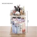 360 Degree Rotating Makeup Storage Rack Height Adjustable Cosmetics Organizer Assembly Skin Care Holder Bathroom Display Case. 