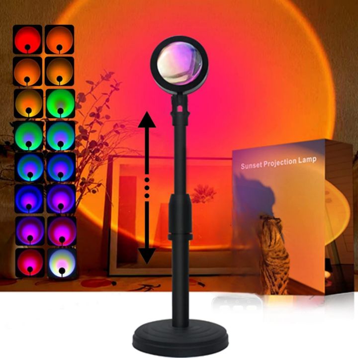 Remote Control Sunset Lamp Projector 16 Colors Changing RGB | Mobile Photography Backgrounds Accessories Lighting Kit Wallpaper