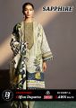 BJ Lawn Embroidery Shirt With Chiffon Dupatta & Dyed Trouser. 