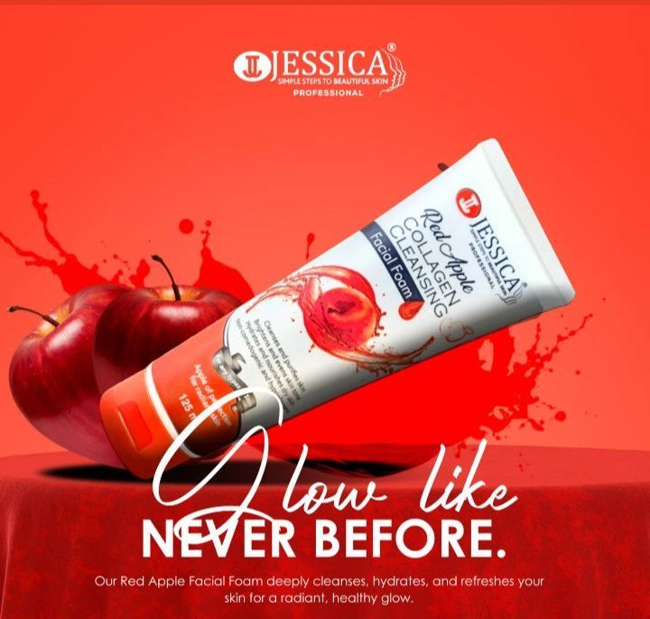 Jessica Red Apple Collagen Cleansing Facial Foam - 125ml