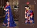 Partywear crepe silk saree with matha patti work. 