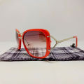 Sunglasses For Women Stylish Branded Anti UV Big Metallic Frame Sunglasses With Free Sunglasses Cover. 