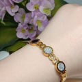Black Bracelets Crystal Studded Stainless Steel Lucky Bracelet for girls Stainless steel bracelet for women Fashion Jewellery shinny. 